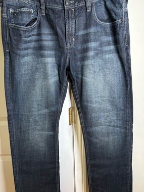 Buffalo David Bitton Slim Jeans in Dark Blue Fade 40x32